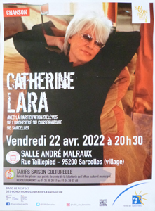 Catherine Lara concert de Sarcelles 22 avril 2022