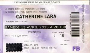 Catherine Lara concert Enghein-les-Bains - 15 Avril 2023