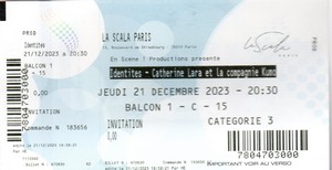 Catherine Lara spectacle Identités La Scala Paris 20 21 22 décembre 2023