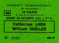 Billet concert 1981