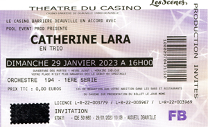 Catherine Lara concert Deauville 29-01-2023