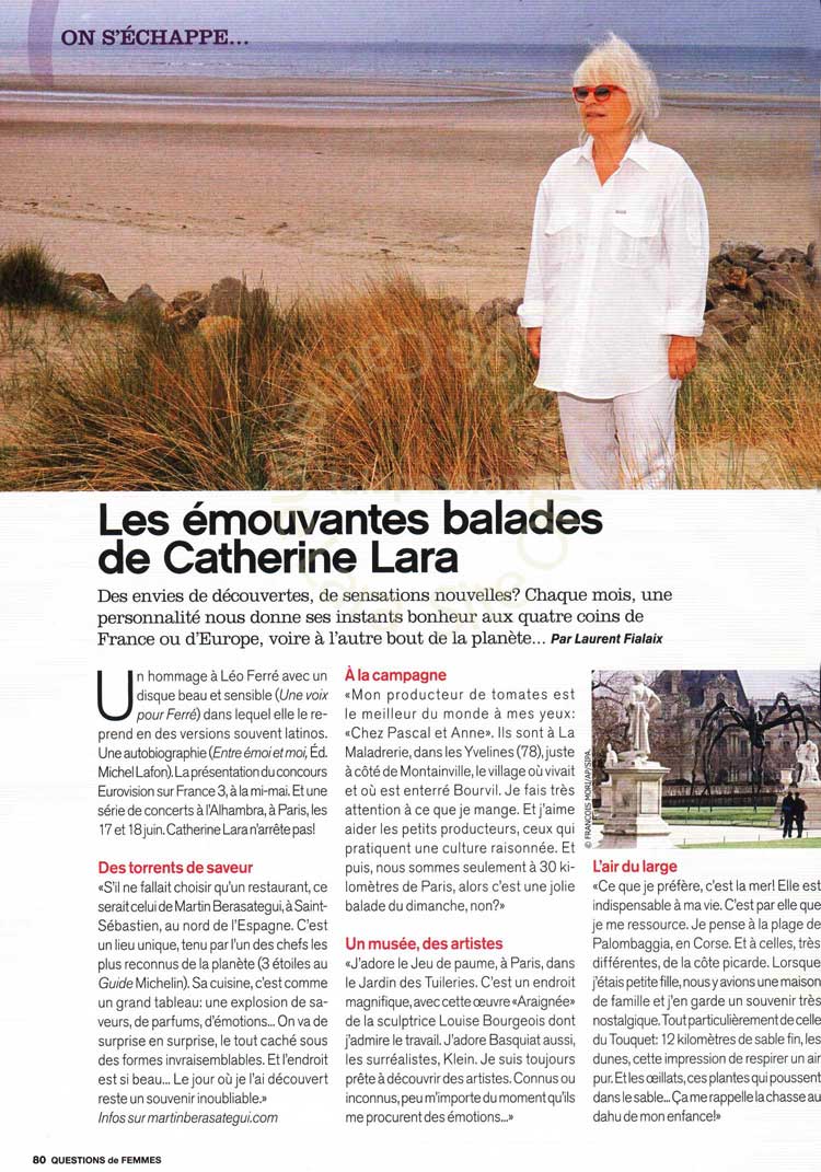Catherine Lara  Questions de Femmes 2011 